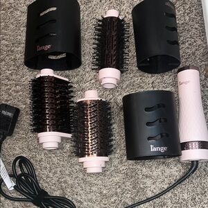 Lange Black and Pink Hair Styling Tool Set